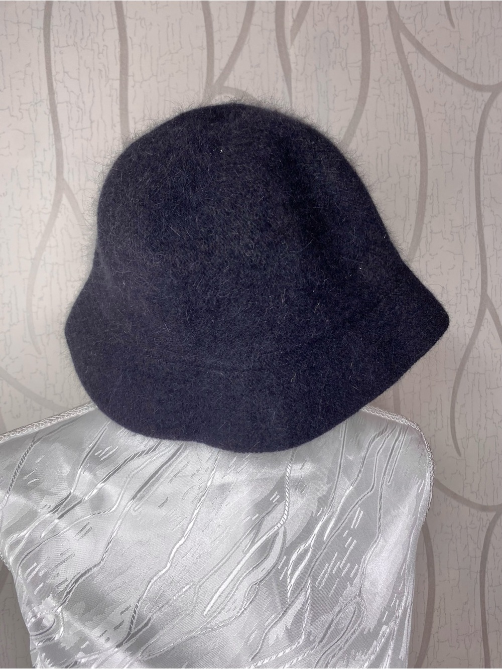 🌷 Vintage Black Angora Wool Blend Bucket Hat 🌷